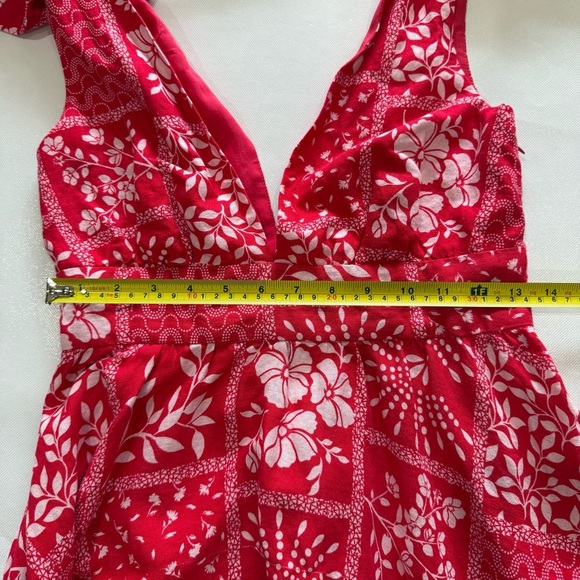 HOUSE OF HARLOW 1960 Revolve Women’s Mini Floral Tie Shoulder Bandana Dress XS - Picture 7 of 10